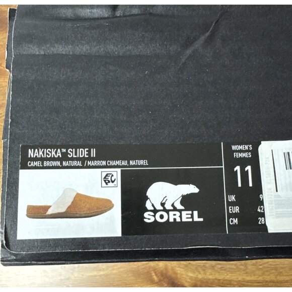 Sorel Nakiska Slide II Camel Brown Slippers Women’s Size 11 - Picture 10 of 10